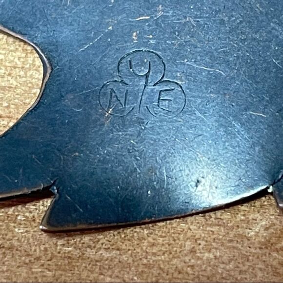 Stuart Nye Large Copper Maple Leaf Pin and clip earrings True Vintage - Picture 3 of 9